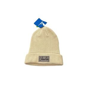 Columbia Lost Lager Recycled Beanie Cursive Patch Chalk White NWT OSFM